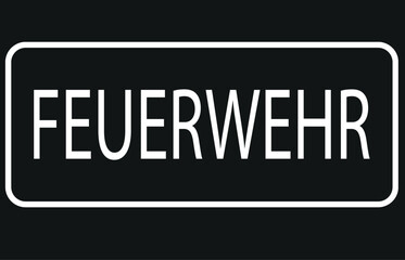 Fire department (Feuerwehr) vector icon