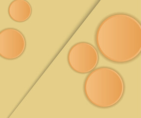 Orange to lemon background wallpaper with minimal 3d geometric shapes