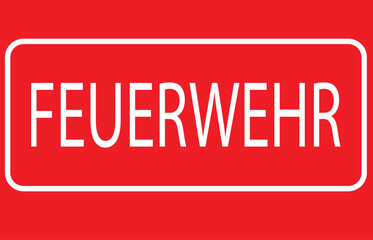 Fire department (Feuerwehr) vector icon