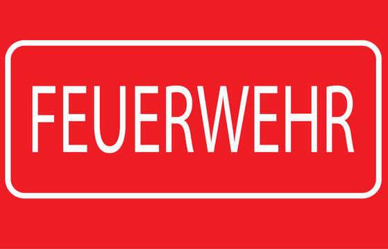 Fire department (Feuerwehr) vector icon