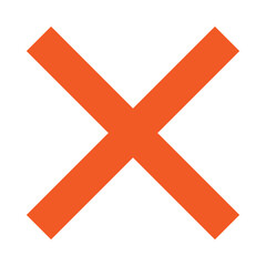 Obraz premium Red Cross Sign. Red Cross Mark, No, Delete Icon. Stop Sign, Cancel Symbol.