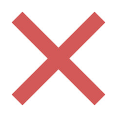 Obraz premium Red Cross Sign. Red Cross Mark, No, Delete Icon. Stop Sign, Cancel Symbol.