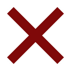 Fototapeta premium Red Cross Sign. Red Cross Mark, No, Delete Icon. Stop Sign, Cancel Symbol.