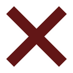 Fototapeta premium Red Cross Sign. Red Cross Mark, No, Delete Icon. Stop Sign, Cancel Symbol.