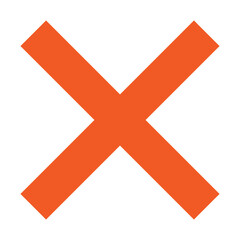 Fototapeta premium Red Cross Sign. Red Cross Mark, No, Delete Icon. Stop Sign, Cancel Symbol.