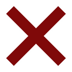 Obraz premium Red Cross Sign. Red Cross Mark, No, Delete Icon. Stop Sign, Cancel Symbol.