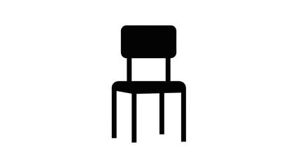 Simple Black Chair Silhouette Design Element.