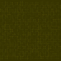 Abstract digital background with bright multicolored lines and dots on a dark background. Vector illustration resembles an electrical circuit or glowing connections in virtual space.