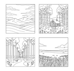 Obraz premium Stress relief: Coloring pages for kids and teens