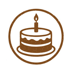 cake icon logo seal vector on white background
Vector stamp icon