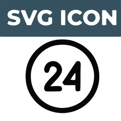 24 Help line Icon outline