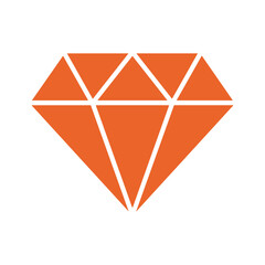 Orange diamond shape graphic illustration