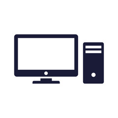 Desktop computer system with monitor and cpu