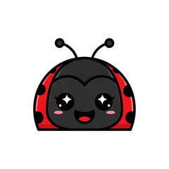 Naklejka premium Cute Ladybug Character.
