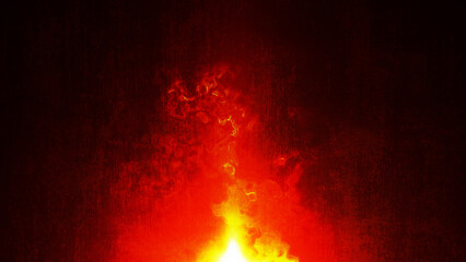 Fiery red-orange flames unfold vividly against a dramatic dark grunge background, capturing the power of the fire element.