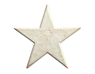 Textured five-pointed star shape, abstract symbol