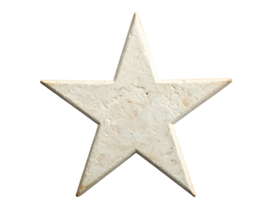 Textured five-pointed star shape, abstract symbol