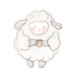 watercolor sheep