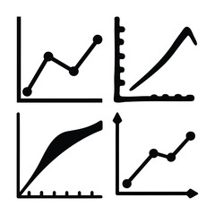 Collection of simple data visualization graphs and charts for business analysis