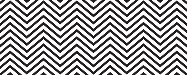 Black zig zag pattern seamless texture isolated on white