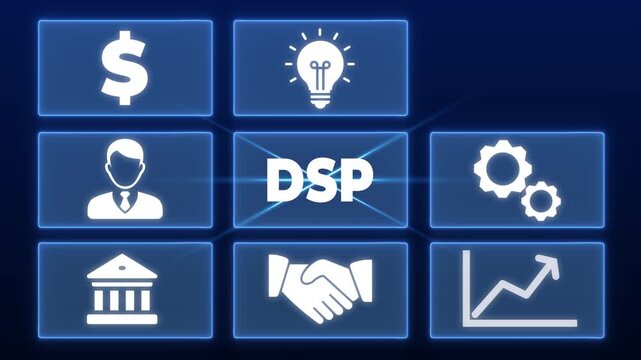 DSP - Demand Side Platform usiness, Technology, Internet and network concept.
