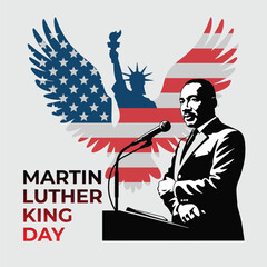 Martin luther king day celebration illustration