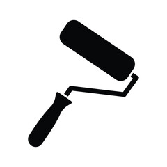 Paint roller icon on white background