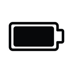 Fototapeta premium Low battery icon indicating empty charge