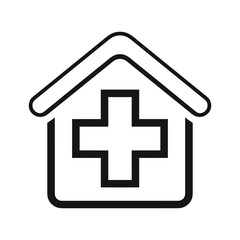 Obraz premium Medical facility symbol representing healthcare services