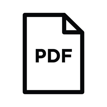 Pdf document icon on white background