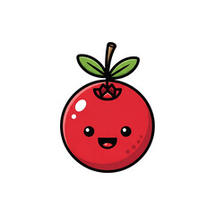 Cute Red Berry Icon.