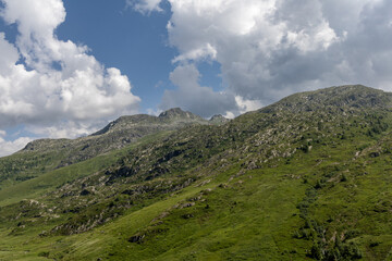 Naklejka premium Col de la Croix de Fer is a high mountain pass in the French Alps, Savoie, France