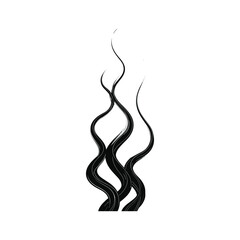 Black wavy lines on white background