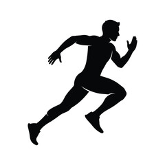 Man running silhouette illustration