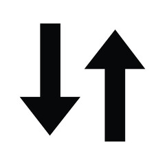 Opposite arrows pointing down and up