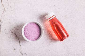 Rapid Hydration Powder and Drink in a Bottle top view