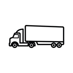 Delivery truck illustration on white background