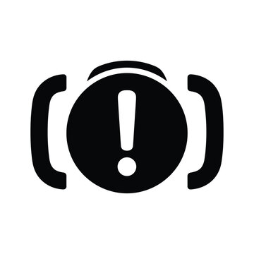 Warning sign with exclamation mark inside parentheses