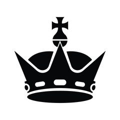 Royal crown symbol with cross