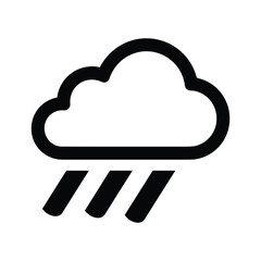 Cloud with rain icon symbol