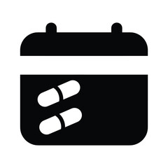 Pill reminder calendar icon