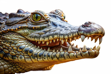 Obraz premium Close-up of Alligator Head with Open Mouth Keywords: alligator, crocodile, reptile, animal