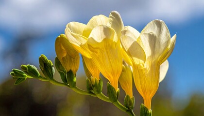Spring Awakening Flowers - Freesia Fragrant Spikes in South African Spring Fynbos