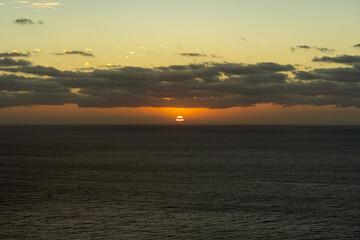 sunset over the sea