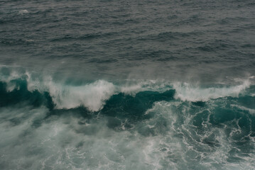 waves crashing on the beach