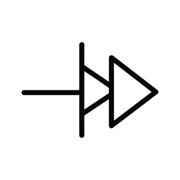 Simple diode symbol in electronics