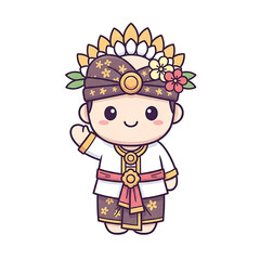 Balinese Boy Waving. (1)