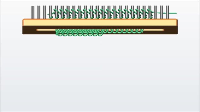 Puntada de ochos o puntada basica fundamental  en 3d
