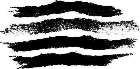 Black and white stencil illustration with scratchy stripe edges for urban art design