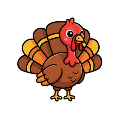 Cartoon Turkey Icon.